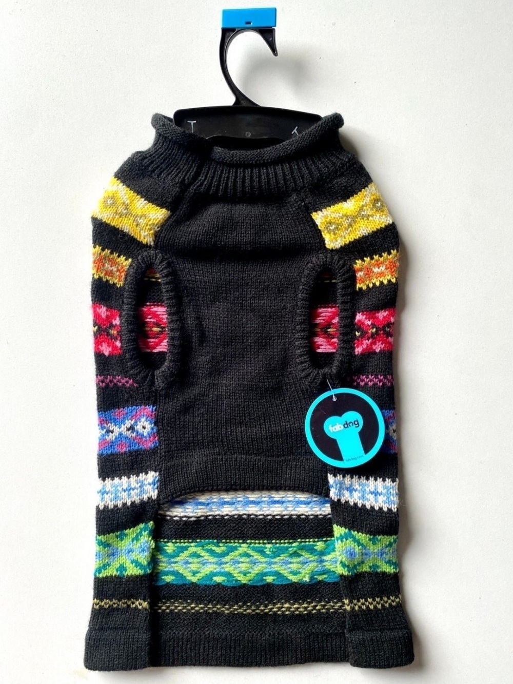 NWT! Dog and Cat Jacquard-knit Sweater Size L (Read) - Picture 2 of 6